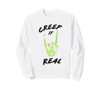 Trendy Apparel Halloween Creep It Real Skeleton Hand Quote Sudadera