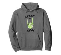 Trendy Apparel Halloween Creep It Real Skeleton Hand Quote Sudadera con Capucha