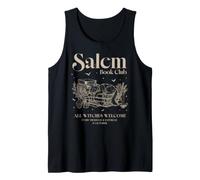 Trendy Apparel Halloween Salem Book Club All Witches Welcome Camiseta sin Mangas