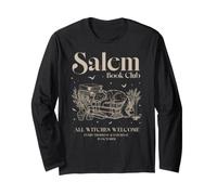 Trendy Apparel Halloween Salem Book Club All Witches Welcome Manga Larga