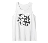 Trendy Apparel Halloween Spooky Vibes Moonlit Skies Ghost Camiseta sin Mangas
