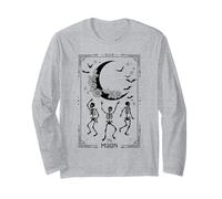 Trendy Apparel Halloween The Moon Skeleton Bats Tarot Card Manga Larga