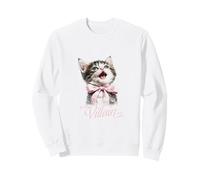 Trendy Apparel In My Villain Era Cute Smiling Kitten Bow Sudadera