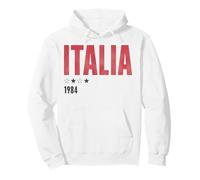 Trendy Apparel Italia 1984 Four Star Bold Red Lettering Sudadera con Capucha
