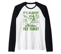 Trendy Apparel It's Almost tee Time! Running Toon Golf Ball Camiseta Manga Raglan