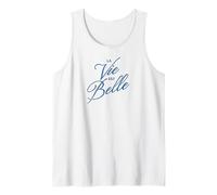 Trendy Apparel La Vie EST Belle Life Is Beautiful French Camiseta sin Mangas
