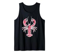 Trendy Apparel Lobster Outline and Water Color Style Drawing Camiseta sin Mangas