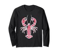 Trendy Apparel Lobster Outline and Water Color Style Drawing Manga Larga