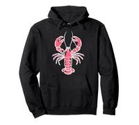 Trendy Apparel Lobster Outline and Water Color Style Drawing Sudadera con Capucha