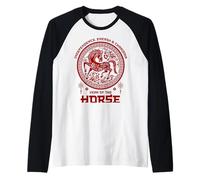 Trendy Apparel Lunar New Year Traits of Year of The Horse Camiseta Manga Raglan