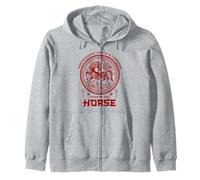 Trendy Apparel Lunar New Year Traits of Year of The Horse Sudadera con Capucha