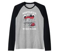 Trendy Apparel Mistakes were Made Upside Down Golf Cart Camiseta Manga Raglan