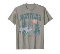 Trendy Apparel Montana Glacier Park EST 1901 Forest Sun Rise Camiseta