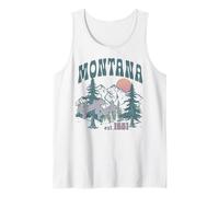 Trendy Apparel Montana Glacier Park EST 1901 Forest Sun Rise Camiseta sin Mangas