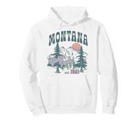 Trendy Apparel Montana Glacier Park EST 1901 Forest Sun Rise Sudadera con Capucha