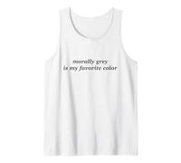 Trendy Apparel Morally Grey Is My Favorite Color Chest Text Camiseta sin Mangas