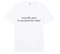 Trendy Apparel Morally Grey Is My Favorite Color Chest Text Comfort Colors Adult Heavyweight T-Shirt