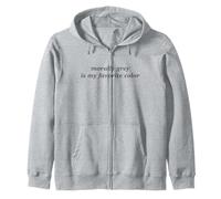 Trendy Apparel Morally Grey Is My Favorite Color Chest Text Sudadera con Capucha