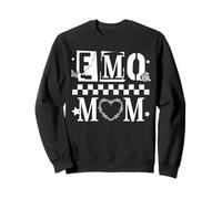 Trendy Apparel Mother's Day EMO Mom Alternative Stencil Font Sudadera