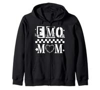 Trendy Apparel Mother's Day EMO Mom Alternative Stencil Font Sudadera con Capucha