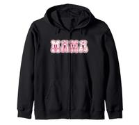Trendy Apparel Mother's Day Mama Large Patch Quilt Text Sudadera con Capucha