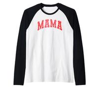 Trendy Apparel Mother's Day Mama Valentin's Day Icon's Text Camiseta Manga Raglan