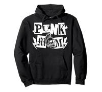 Trendy Apparel Mother's Day Punk Mom Rebel Cut out Lettering Sudadera con Capucha