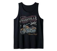 Trendy Apparel Nashville Music City Tennessee Motorcycle Camiseta sin Mangas