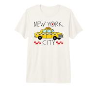 Trendy Apparel New York City Little Yellow Taxi Cab & Apple Camiseta Premium