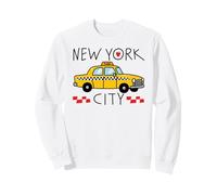 Trendy Apparel New York City Little Yellow Taxi Cab & Apple Sudadera