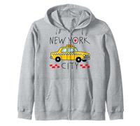 Trendy Apparel New York City Little Yellow Taxi Cab & Apple Sudadera con Capucha