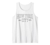 Trendy Apparel New York City NYC 1973 Bold Hollow Text Camiseta sin Mangas