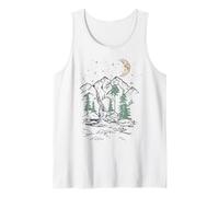 Trendy Apparel Night of Stars Beautiful Mountain Waterfall Camiseta sin Mangas