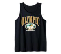 Trendy Apparel Olympic Washington Eagle Soaring Over Forest Camiseta sin Mangas