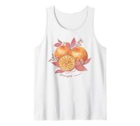 Trendy Apparel Oranges Fruit Arrangement Watercolor Painting Camiseta sin Mangas