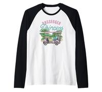 Trendy Apparel Passenger Princess Watercolor Portrait Camiseta Manga Raglan