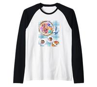 Trendy Apparel Pastry Breakfast Picnic Watercolor Painting Camiseta Manga Raglan