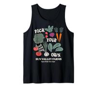 Trendy Apparel Pick Your Own Sun Valley Farms Vegetables Camiseta sin Mangas