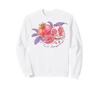 Trendy Apparel Pomegranate Arrangement Watercolor Painting Sudadera