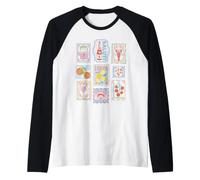 Trendy Apparel Postal Stamps of Regional Food and Drink Camiseta Manga Raglan