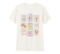 Trendy Apparel Postal Stamps of Regional Food and Drink Camiseta Premium