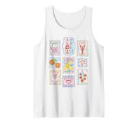 Trendy Apparel Postal Stamps of Regional Food and Drink Camiseta sin Mangas