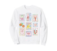 Trendy Apparel Postal Stamps of Regional Food and Drink Sudadera