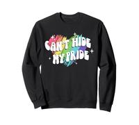 Trendy Apparel Pride Can't Hide My Pride Rainbow Heart Sudadera