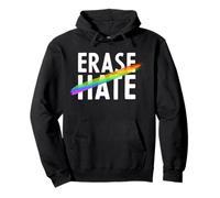 Trendy Apparel Pride Erase Hate Rainbow Colored Brush Stroke Sudadera con Capucha