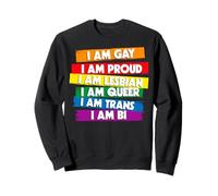 Trendy Apparel Pride I Am Gay I Am Proud I Am Lesbian I Am Sudadera