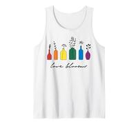 Trendy Apparel Pride Love Blooms Rainbow Colored Vases Camiseta sin Mangas