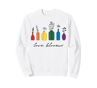 Trendy Apparel Pride Love Blooms Rainbow Colored Vases Sudadera
