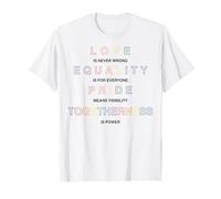 Trendy Apparel Pride Love Is Never Wrong Equality For All Camiseta