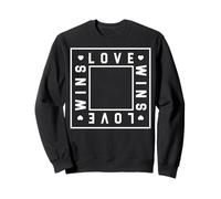 Trendy Apparel Pride Love Wins Love Wins Square and Hearts Sudadera